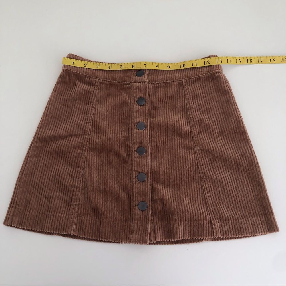 🎀 5/$25 Zara Trafaluc brown corduroy mini skirt sz XS - Picture 5 of 7